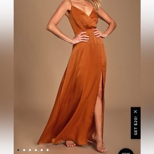 Lulu’s Rust Orange Maxi Dress